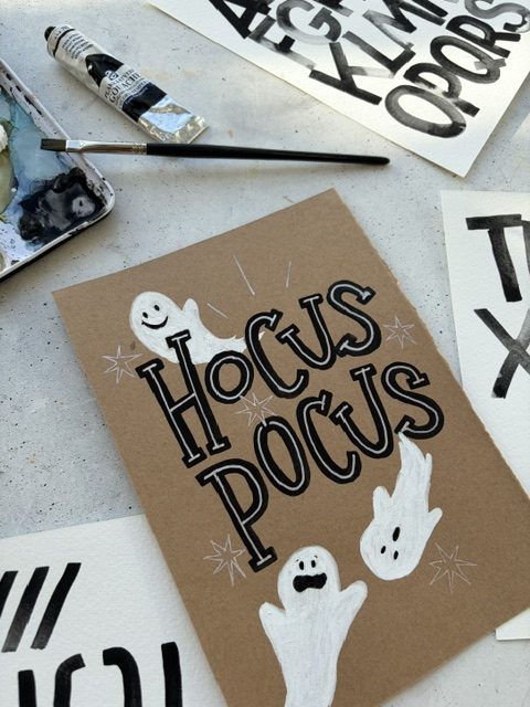 Aquarell-Handlettering im Skizzenbuch