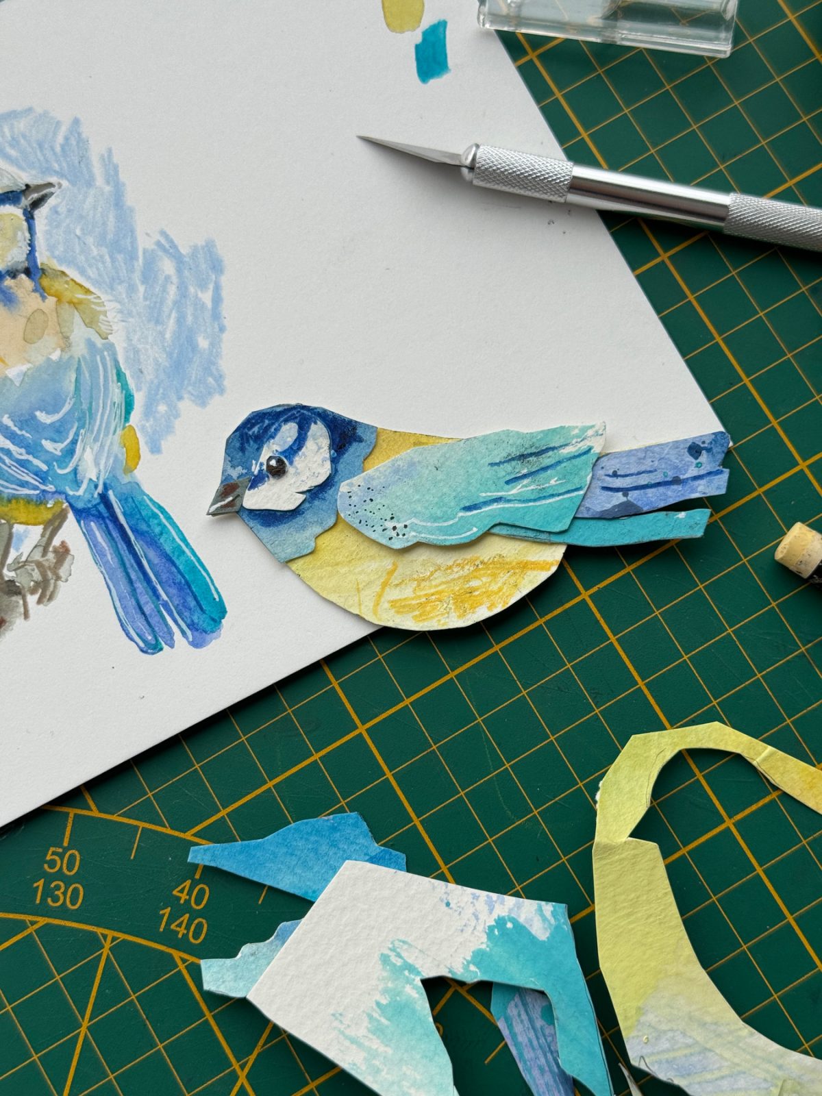 Mixed Media Vögel