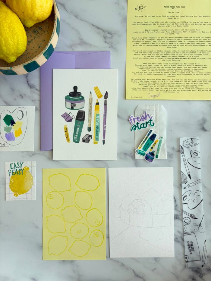 Mixed Media Mail Club Juni inkl. Workshop