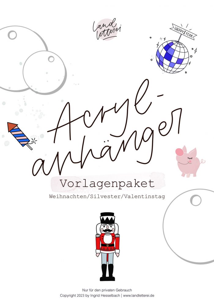 Vorlagen-Guide für Acrylanhänger inkl. Silvester