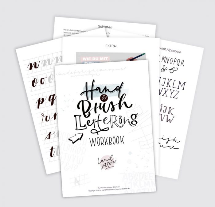 Hand & Brushlettering Workbook / 45 Seiten
