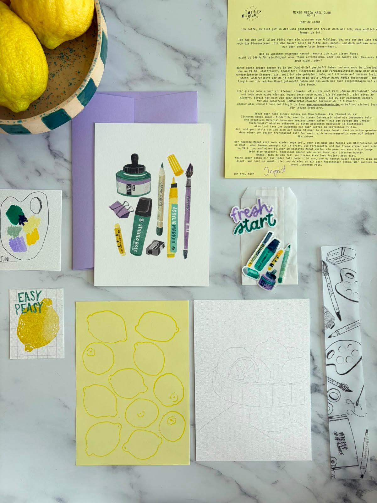 Mixed Media Mail Club Juni inkl. Workshop